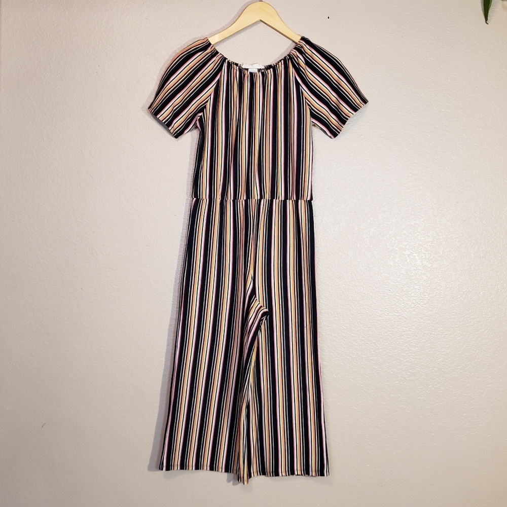 Love Crazy Striped Girls L Jumpsuit